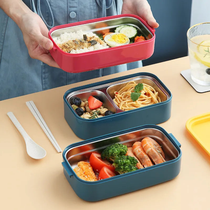 Stainless Steel Lunch Box – Single/Double Layer Meal Container
