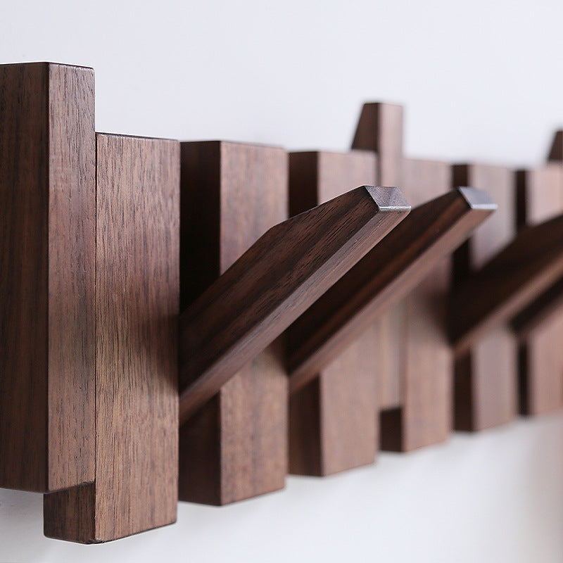 Piano Key Coat Rack – Wooden Wall-Mounted Hook Organizer