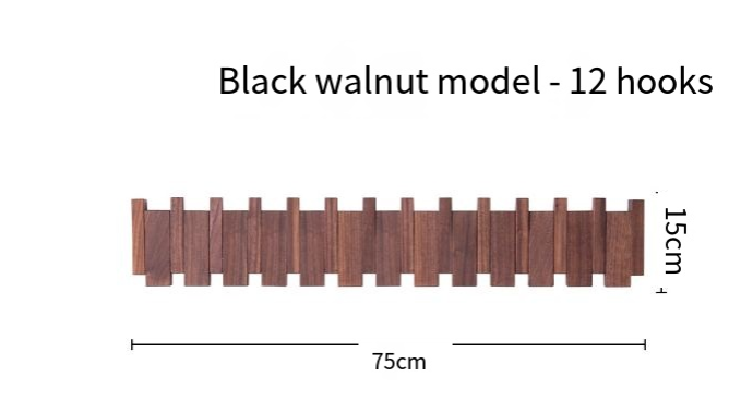 Piano Key Coat Rack – Wooden Wall-Mounted Hook Organizer