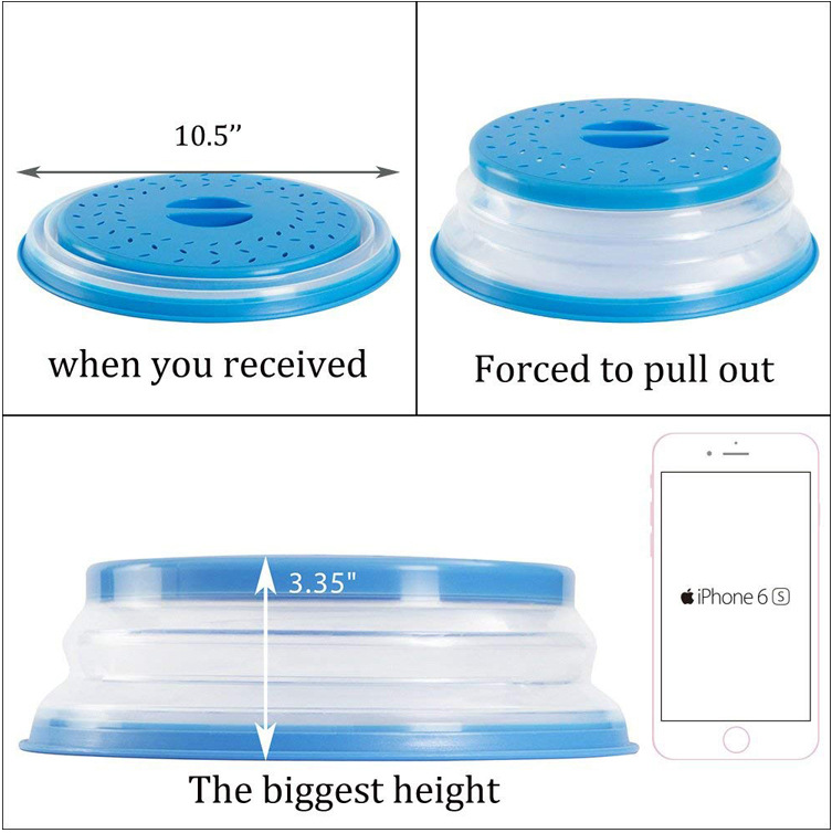 Foldable Microwave Splash Guard – Collapsible Food Cover