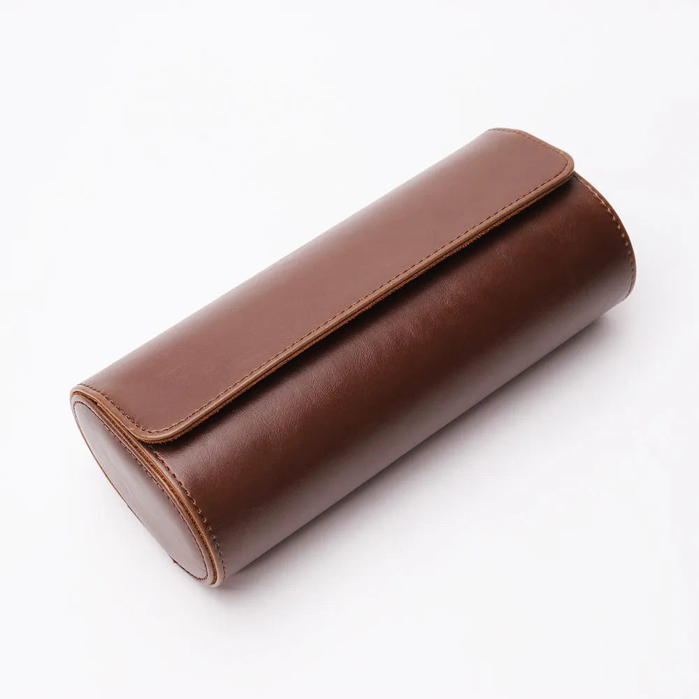 3-Slot Travel Watch Case – PU Leather Watch Storage Organizer