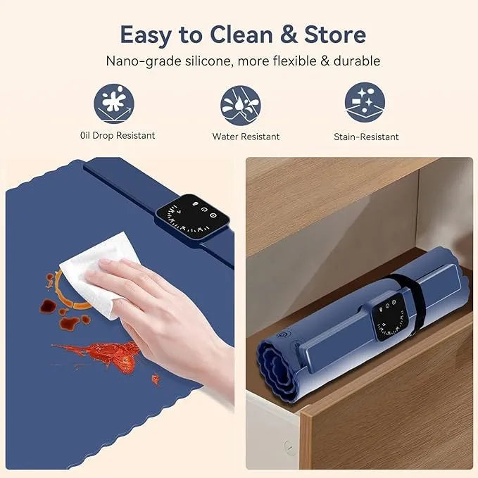 Foldable Food Warming Tray – Electric Heated Dining Board