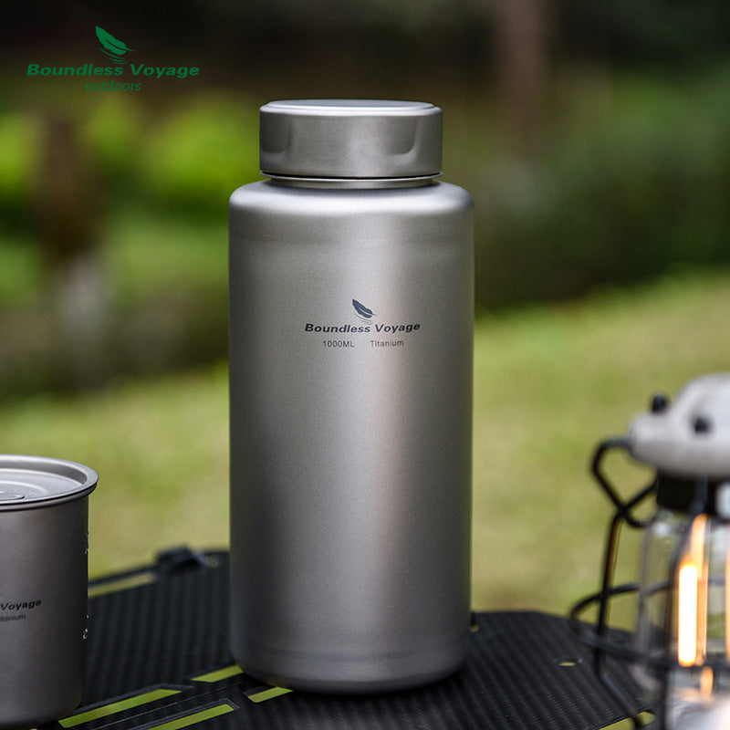 Pure Titanium Water Bottle – 1L Lightweight Outdoor Bottle