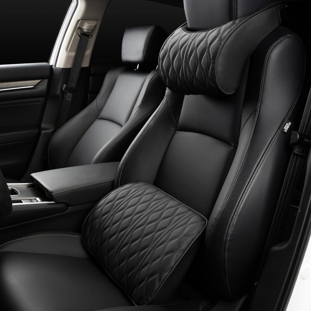 Memory Foam Car Headrest & Lumbar Support Cushion Set