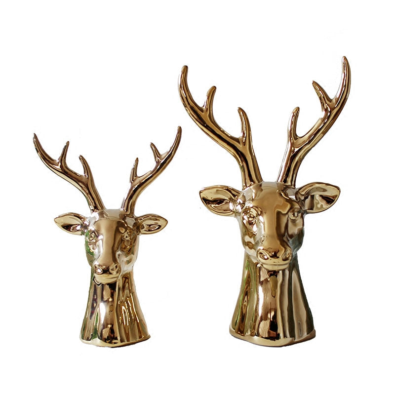 Ceramic Deer Jewelry Holder – Gold Decorative Ornament