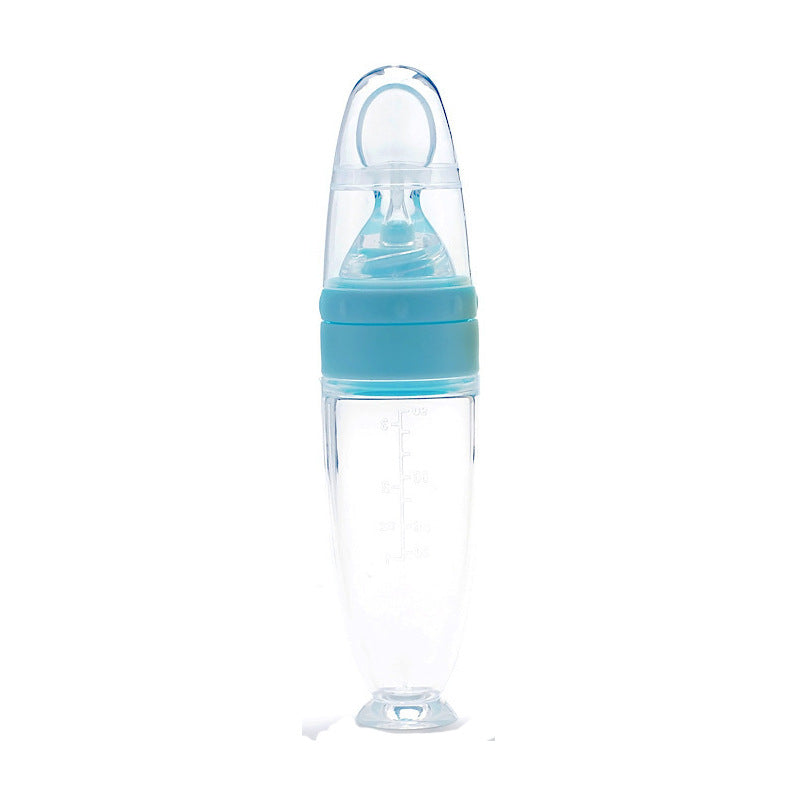 New Baby Feeding Silicone Rice Porridge Bottle and Spoon