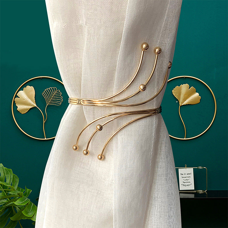 Minimalist Metal Curtain Clips with No-Drill Rings