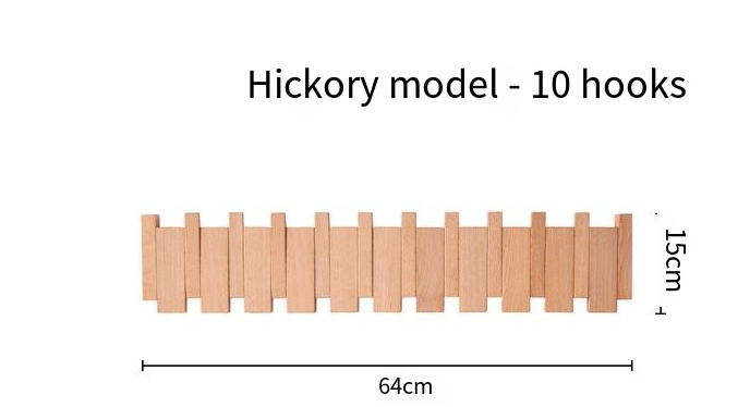 Piano Key Coat Rack – Wooden Wall-Mounted Hook Organizer