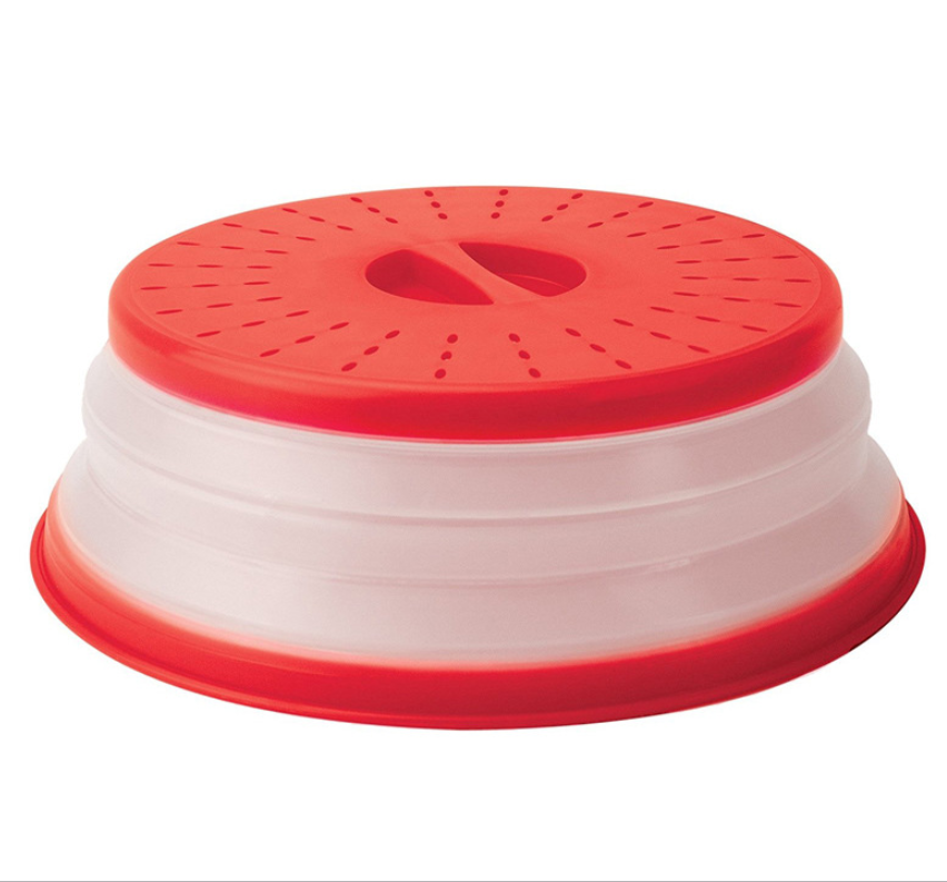 Foldable Microwave Splash Guard – Collapsible Food Cover