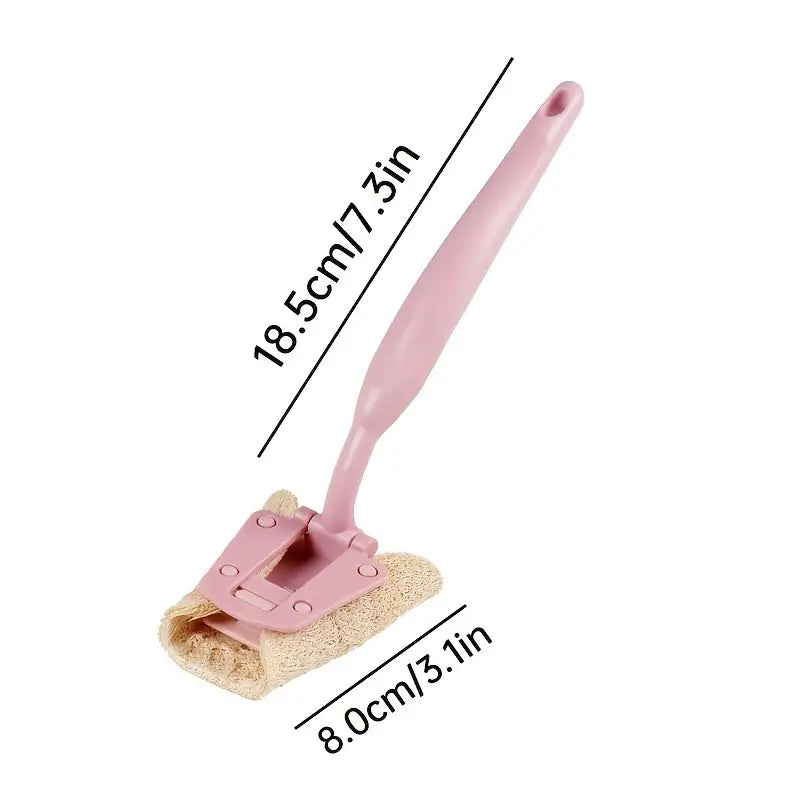 Natural Loofah Cleaning Brush with Long Handle