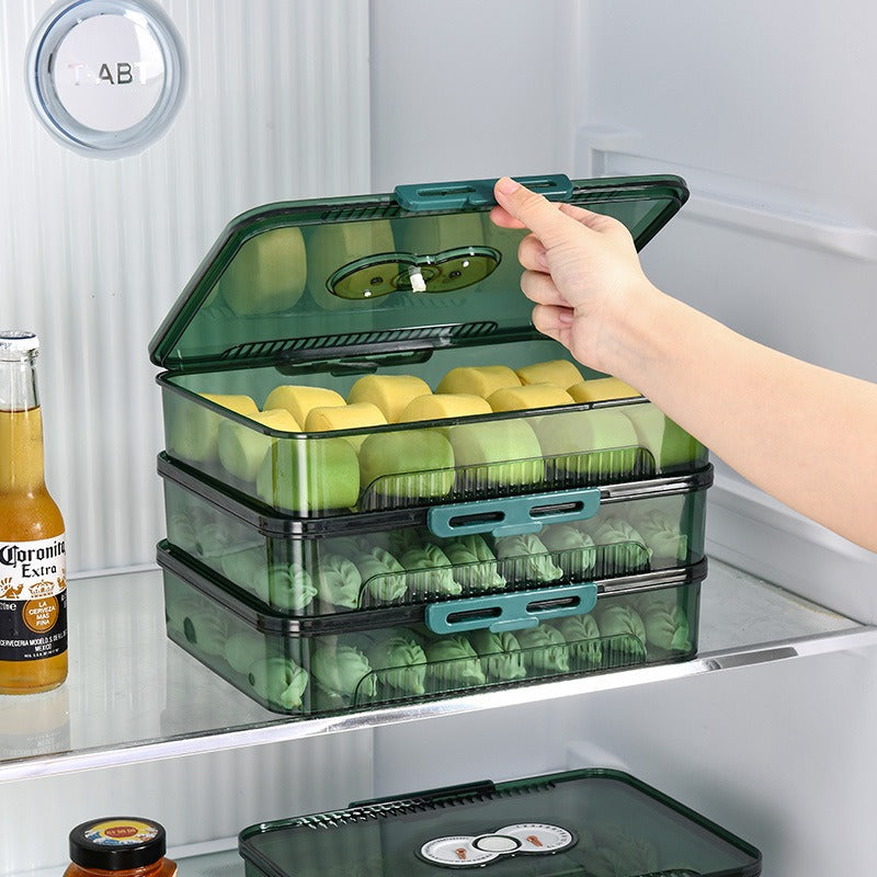 Multi-Layer Dumpling Storage Box – Airtight Freezer Food Container