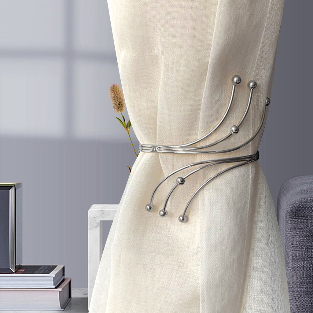 Minimalist Metal Curtain Clips with No-Drill Rings