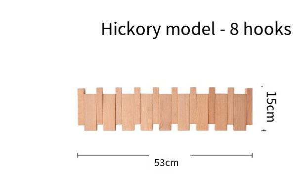 Piano Key Coat Rack – Wooden Wall-Mounted Hook Organizer