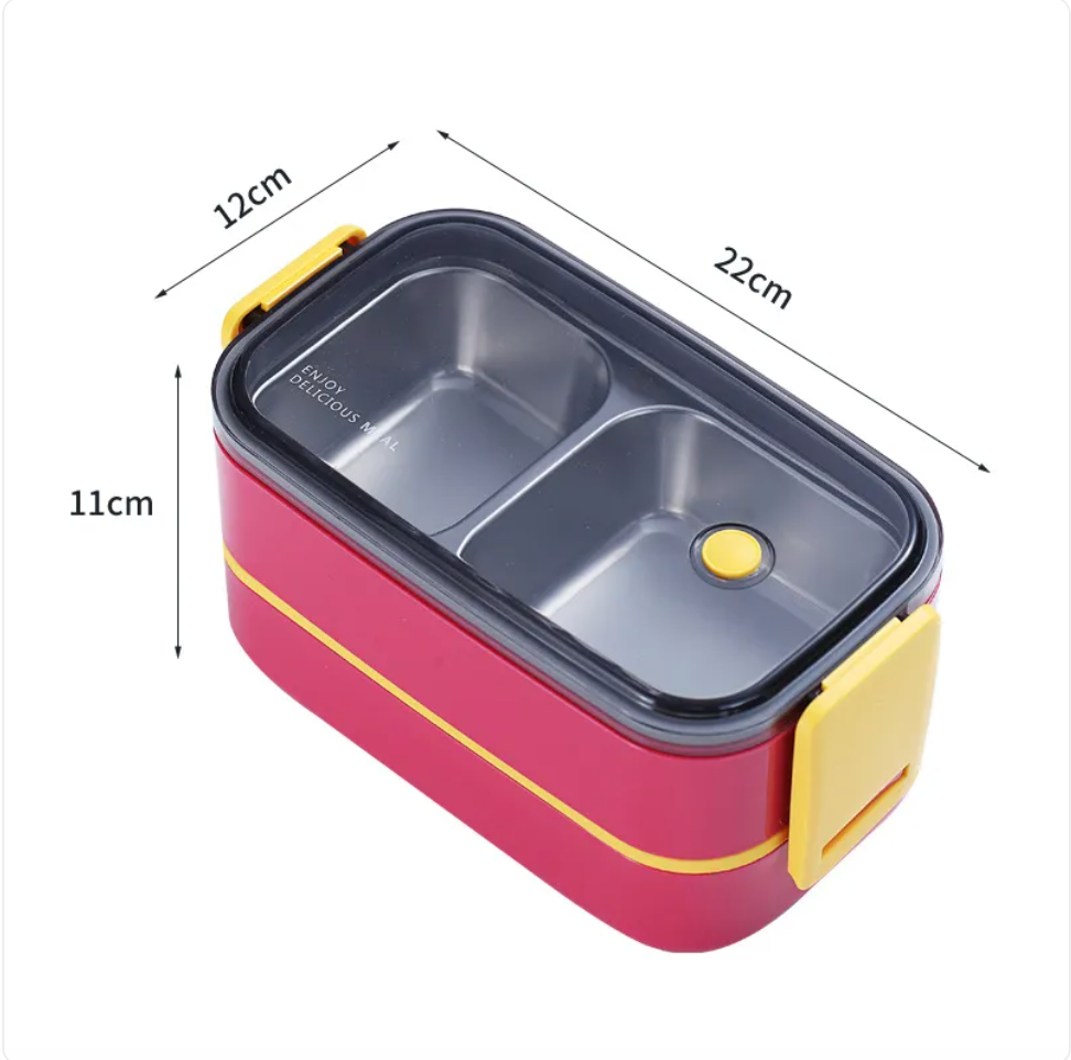 Stainless Steel Lunch Box – Single/Double Layer Meal Container
