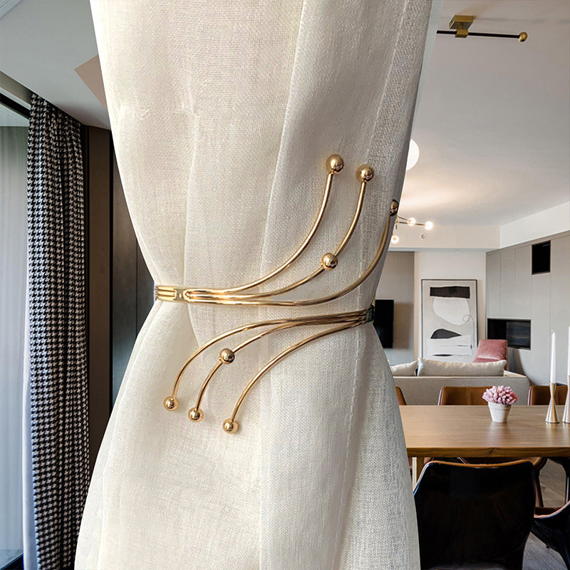 Minimalist Metal Curtain Clips with No-Drill Rings