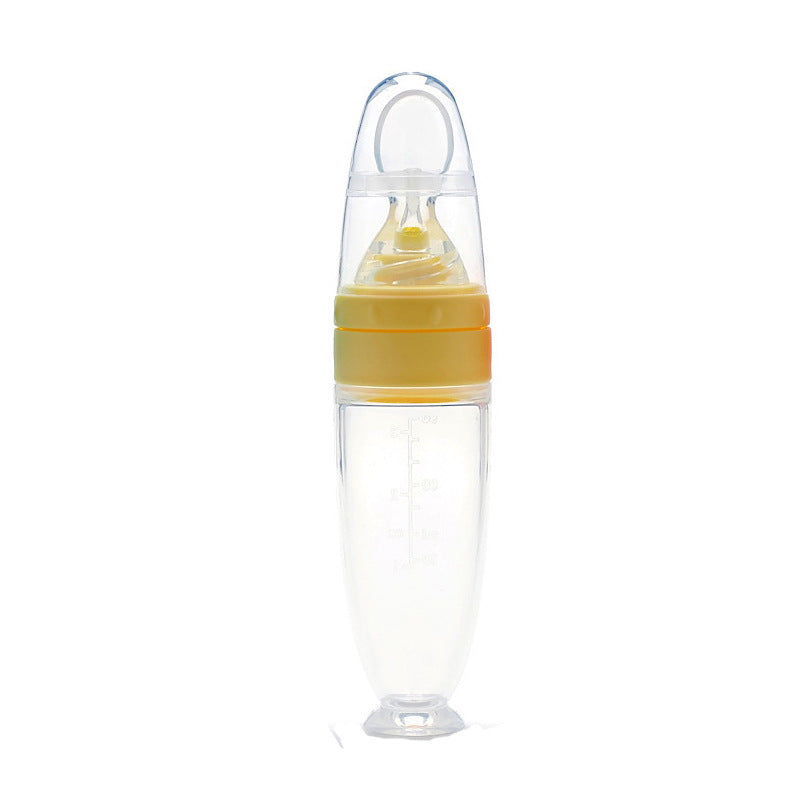 New Baby Feeding Silicone Rice Porridge Bottle and Spoon