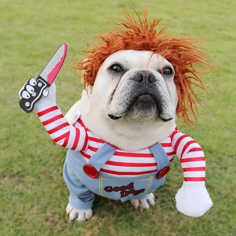 Chucky Inspired Pet Costume – Halloween Horror Cosplay Outfit