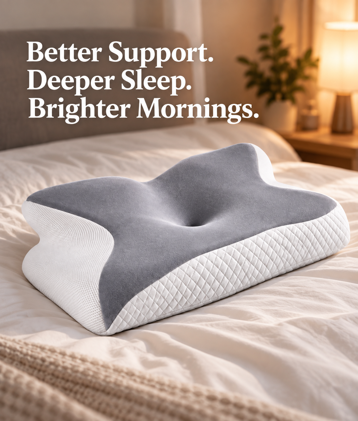 Nuvora™ Ergonomic Memory Foam Pillow