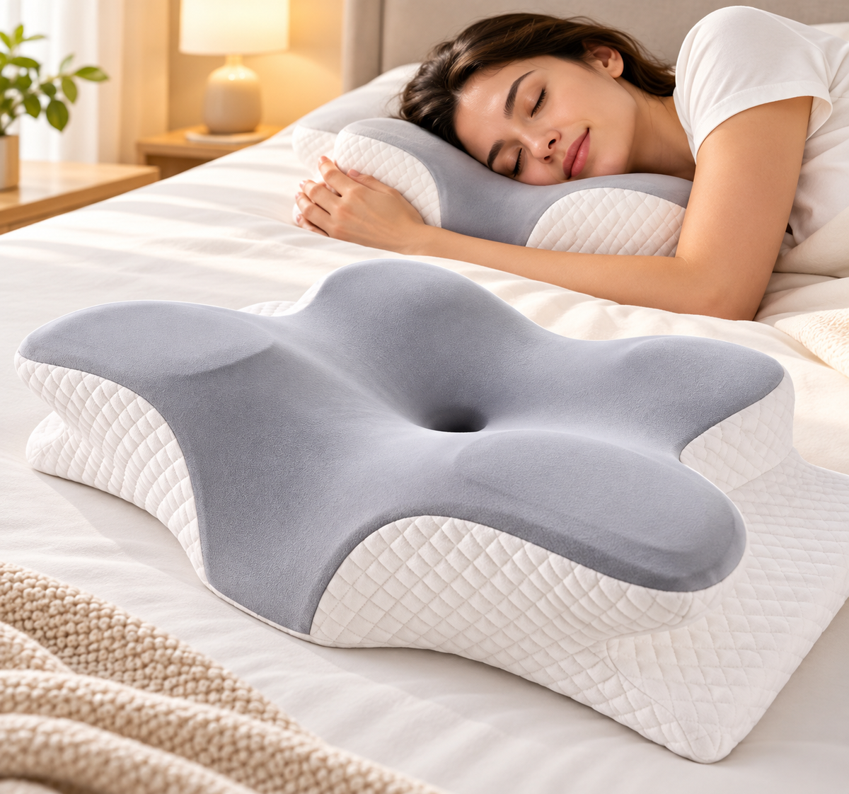Nuvora™ Ergonomic Memory Foam Pillow