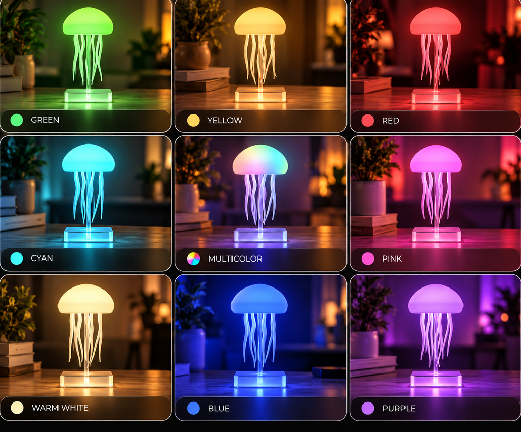 LED Jellyfish Mood Lamp – Color-Changing Ambient Light