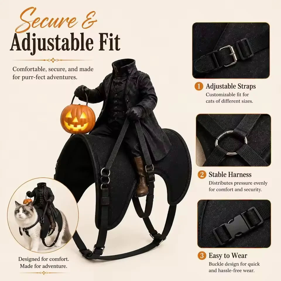 Headless Horseman Pet Costume – Halloween Cat & Small Dog Outfit