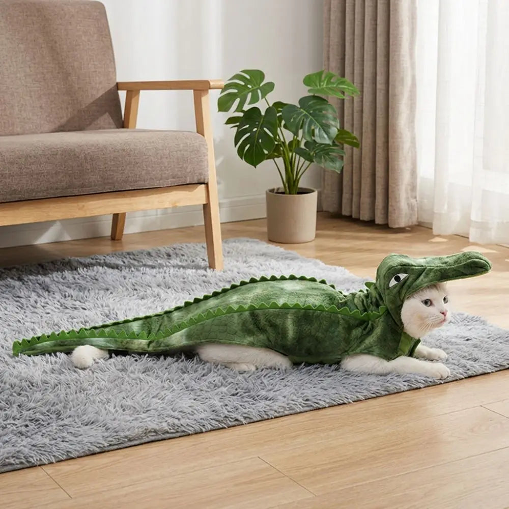 Realistic Crocodile Pet Costume – Halloween Dog & Cat Outfit