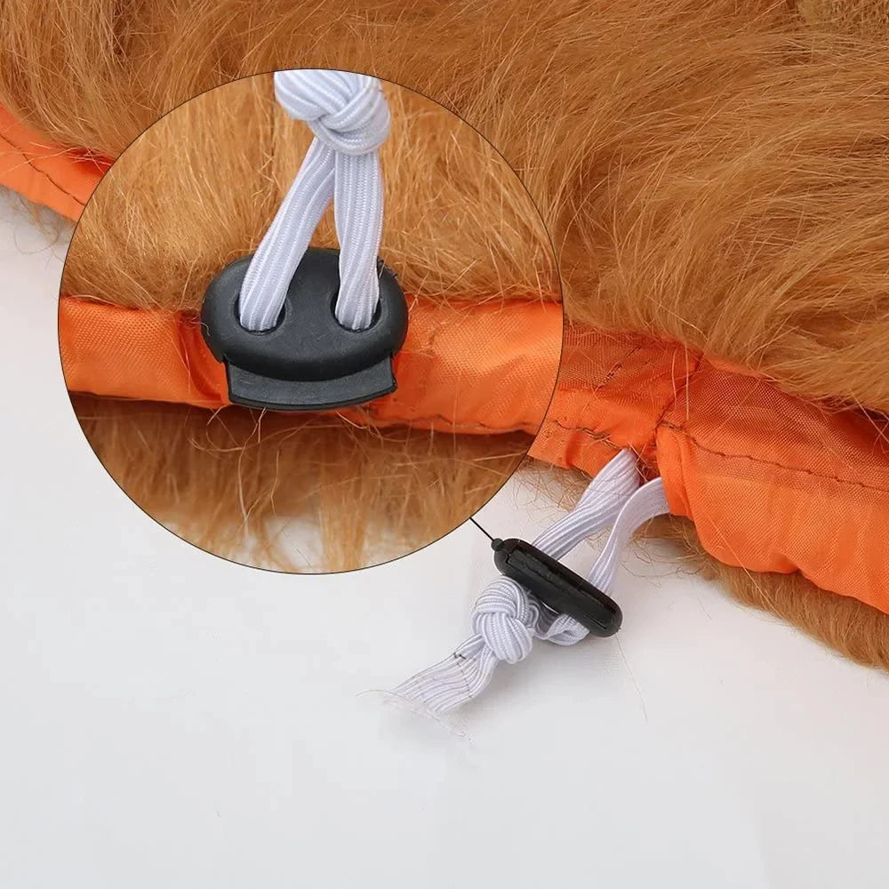 Realistic Lion Mane Pet Costume – Dog Cosplay Wig with Ears