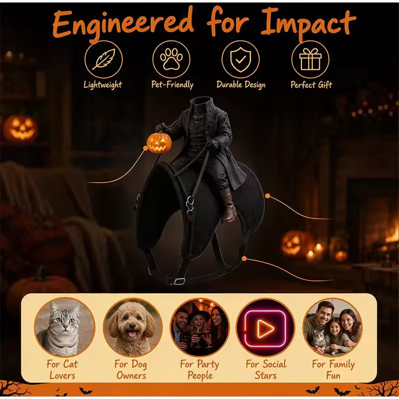 Headless Horseman Pet Costume – Halloween Cat & Small Dog Outfit