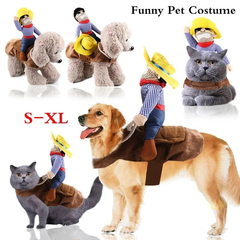Cowboy Rider Pet Costume – Halloween Dog Cosplay Outfit