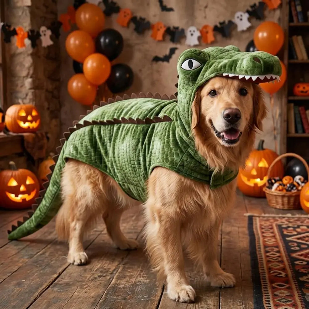 Realistic Crocodile Pet Costume – Halloween Dog & Cat Outfit