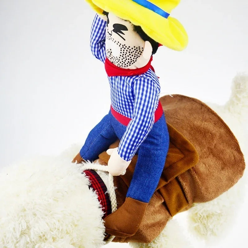 Cowboy Rider Pet Costume – Halloween Dog Cosplay Outfit