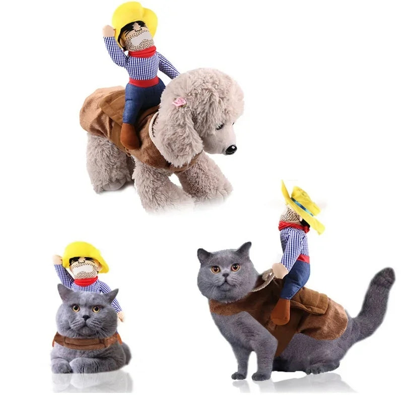 Cowboy Rider Pet Costume – Halloween Dog Cosplay Outfit