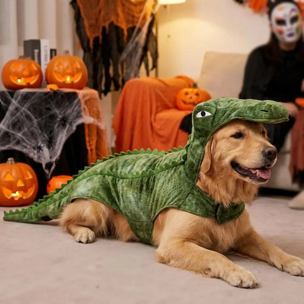 Realistic Crocodile Pet Costume – Halloween Dog & Cat Outfit
