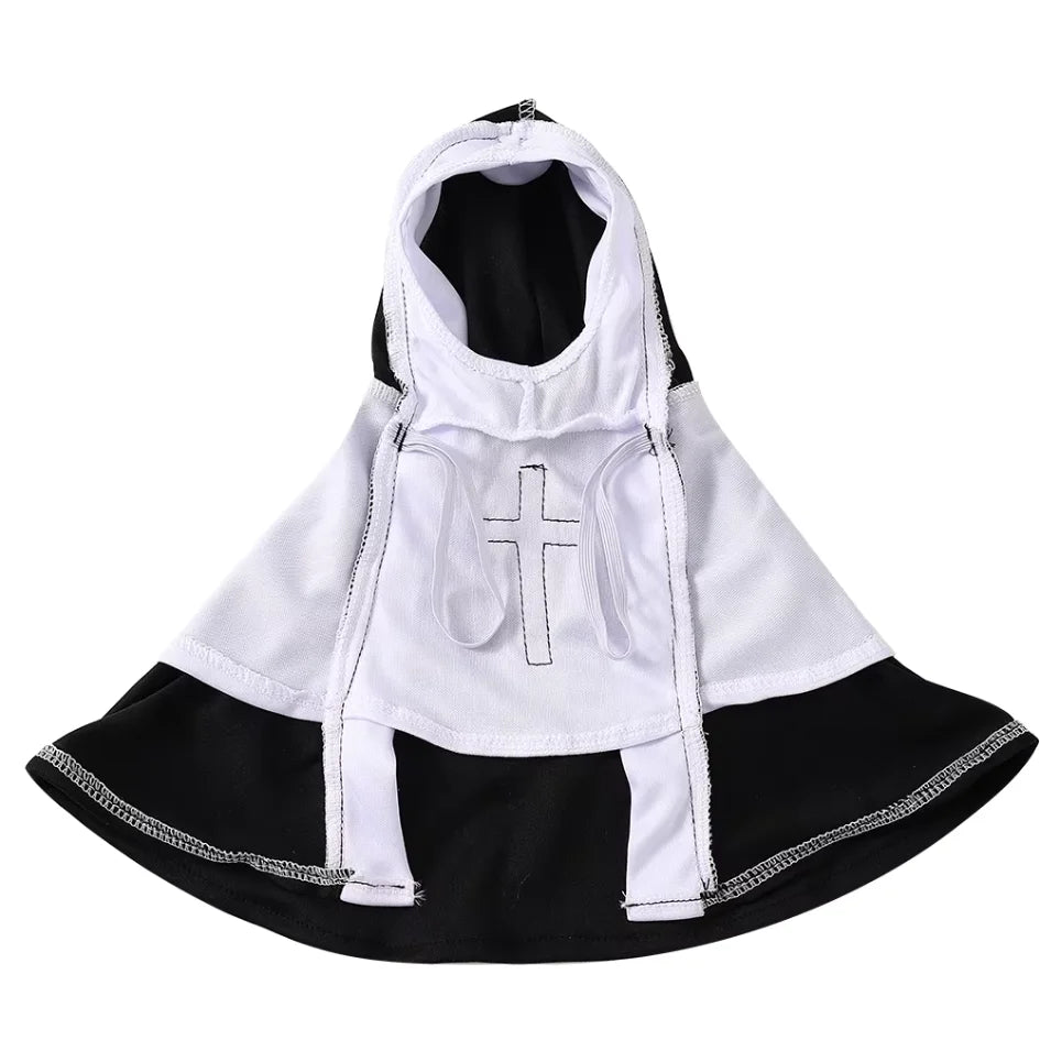 Funny Nun Pet Costume – Halloween Cat & Dog Cosplay Outfit
