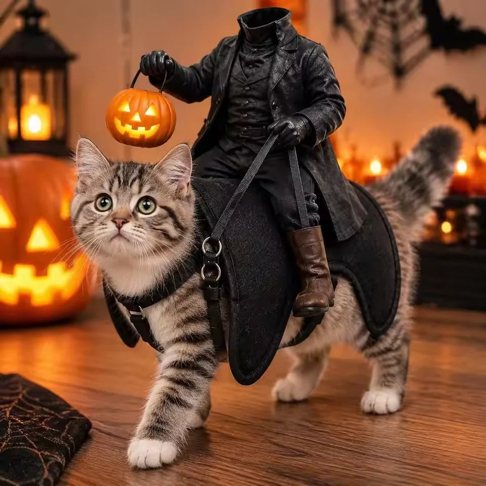 Headless Horseman Pet Costume – Halloween Cat & Small Dog Outfit