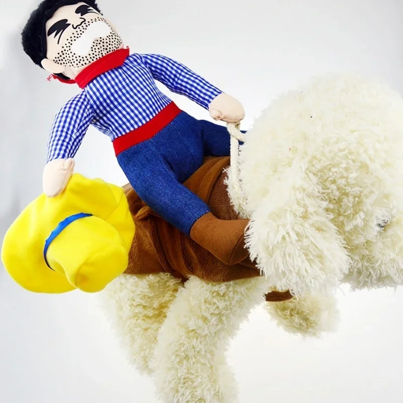 Cowboy Rider Pet Costume – Halloween Dog Cosplay Outfit