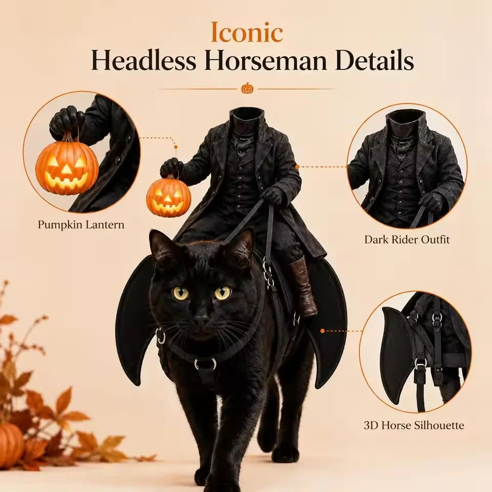 Headless Horseman Pet Costume – Halloween Cat & Small Dog Outfit