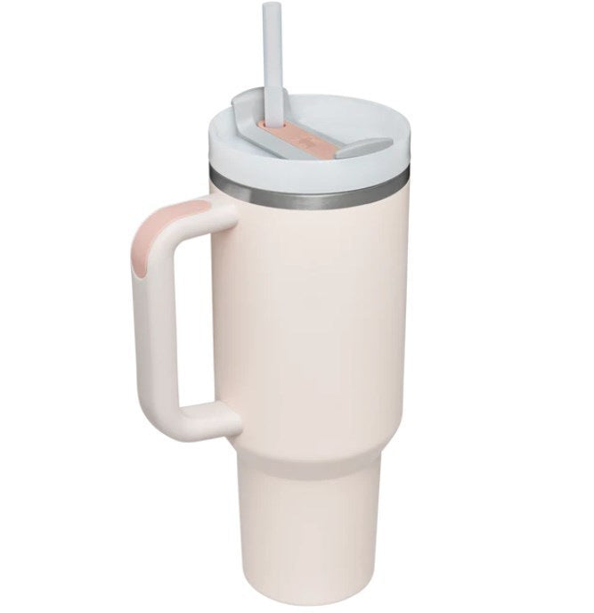 Stainless Steel Insulated Tumbler with Handle & Straw