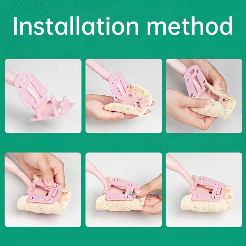 Natural Loofah Cleaning Brush with Long Handle