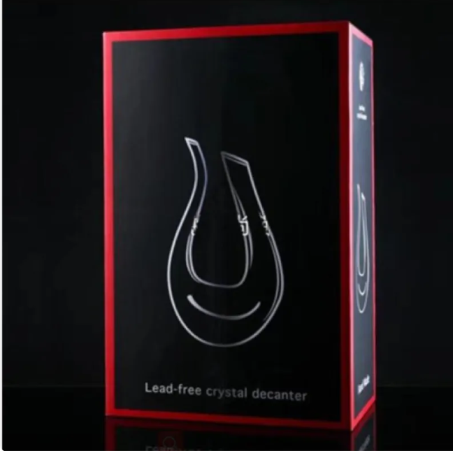 Crystal Wine Decanter – Lead-Free Glass U-Shaped Aerator