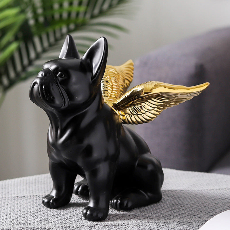 Nordic Ceramic Bulldog Statue – Home Décor