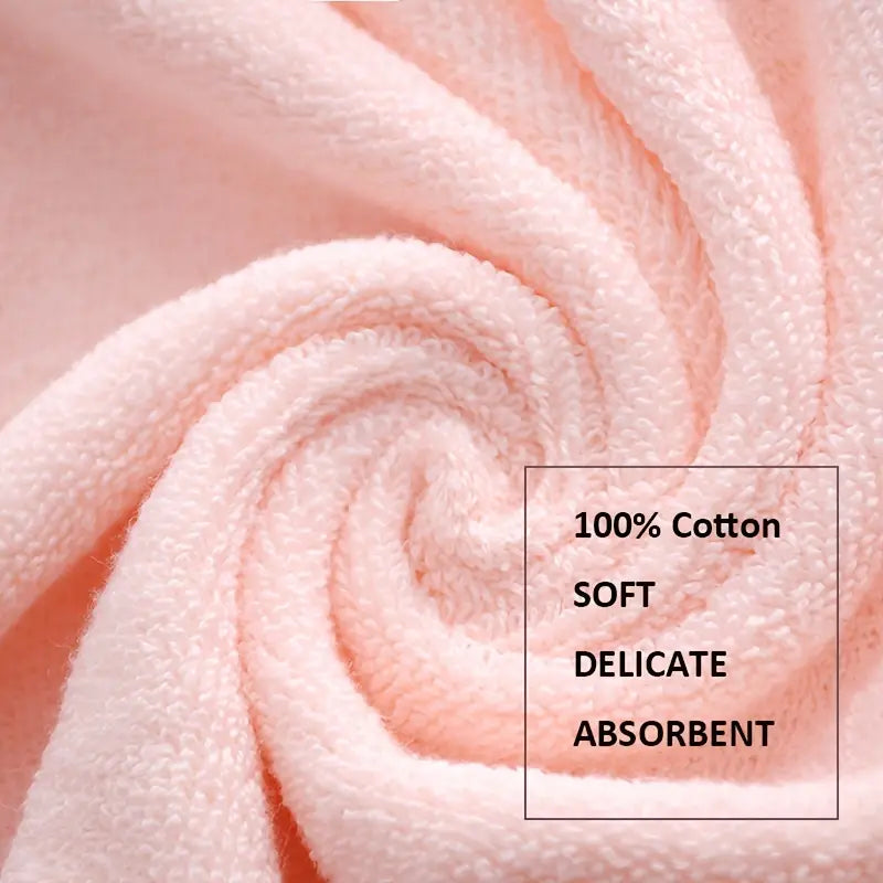 1 Cotton Absorbent Towel, Soft and Breathable, 4 Colors