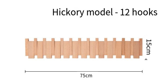 Piano Key Coat Rack – Wooden Wall-Mounted Hook Organizer