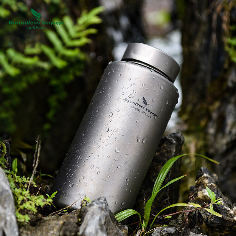 Pure Titanium Water Bottle – 1L Lightweight Outdoor Bottle