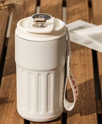 Smart Temperature Display Thermos Bottle – 450ml Stainless Steel Vacuum Cup