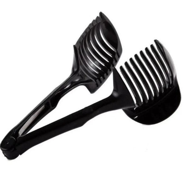 Stainless Steel Fruit & Vegetable Slicer – Handheld Kitchen Cutting Holder