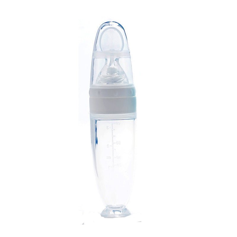 New Baby Feeding Silicone Rice Porridge Bottle and Spoon