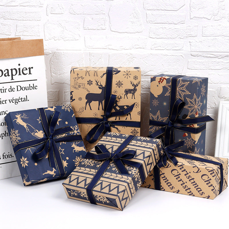 Vintage Kraft Gift Wrap Paper - Pack of 5 Sheets