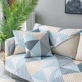 Geometric Blue Non-slip Sofa Cushion and Pillowcase