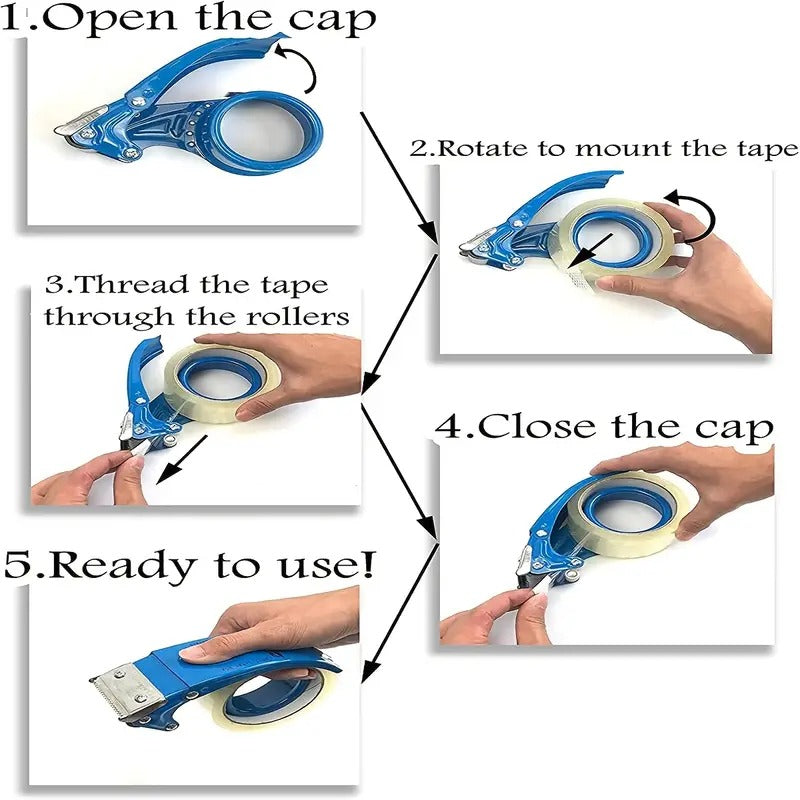 Heavy-Duty Packing Tape Dispenser – Handheld Shipping Tape Gun